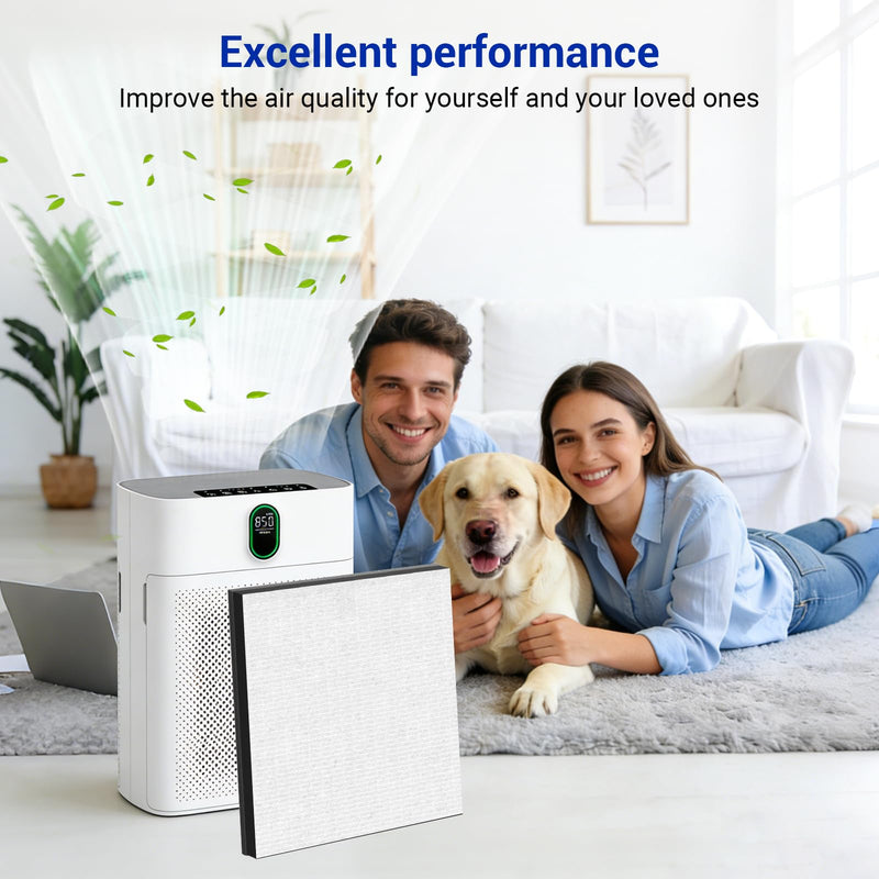 HY4866 Replacement Filter 2 Pack, 3-in-1 H13 True HEPA Filter with Extra 2 Pre-Filters, Compatible with MORENTO HY4866, WESTHEY HY4866, YIOU M1 Air Purifier Models, Enhanced Version