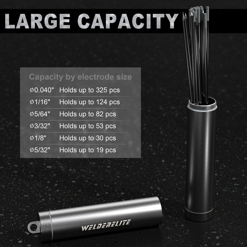 1/16" Gray Tungsten Electrode with Gray Tungsten Rod Storage Container 1/16"