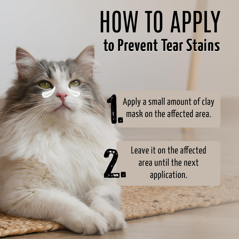 Pure Nature Stainless Look Clay Shield Mask Tear Stain Remover and Eye Cleaner, Grooming Product Ideal for All Dogs and Cats Eyes, Ears, Mouth Area Suitible for Home or Professional Use - PawsPlanet Australia