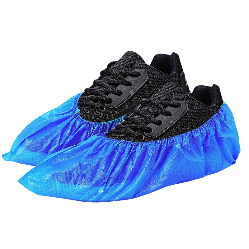 100 Pack 50 Pairs Disposable Shoe Covers Boot Cover Waterproof, Dust proof, The Size Fit Most, Non-slip, Blue, Protect Your Shoes, Floor, Carpet 100 Pack
