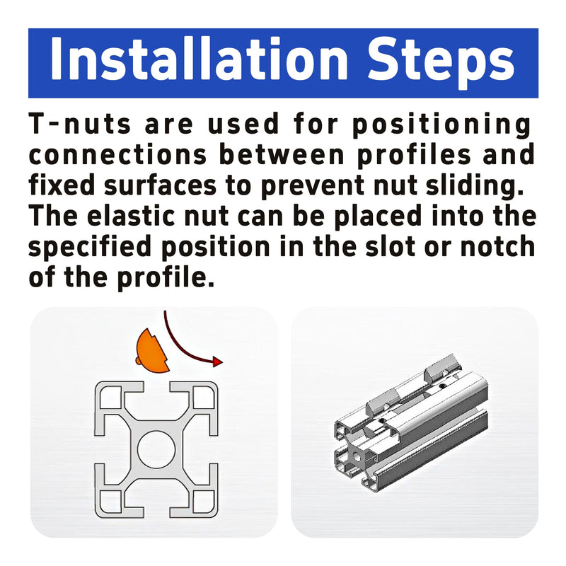 20PCS 5/16”-18 Threaded Steel Roll in T-Nut with Ball Spring, Silver T Spring Nut, T Slot Nuts Accessory Hardware for Aluminum Extrusion Profile Rail