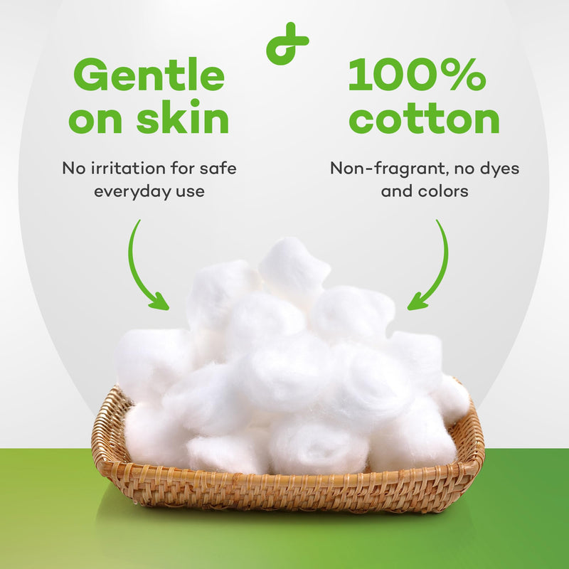 Dealmed 300 ct. Cotton Balls for Face, Makeup, Medical Uses, & DIY Crafts | Non-Sterile Bulk Pack | Resealable Zip-Locked Bag | 100% Pure Cotton, Soft, Absorbent, Gentle (Pack of 1) 300 Count (Pack of 1)