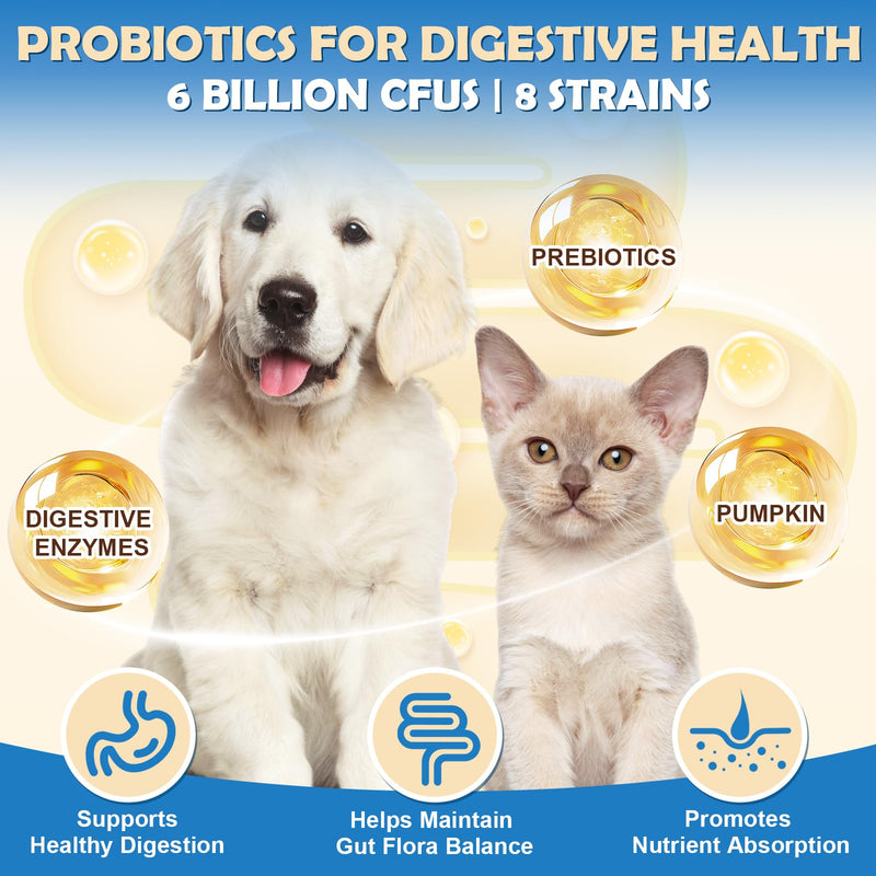 ZEBORA Probiotics for Dogs, Probiotic Powder with Pumpkin, Prebiotics & Digestive Enzymes, 6 Billion CFUs Dog Probiotics for Digestive Health, Gut & Immune Health, Chicken Flavor, 90 Scoops 9.52 Ounce (Pack of 1)