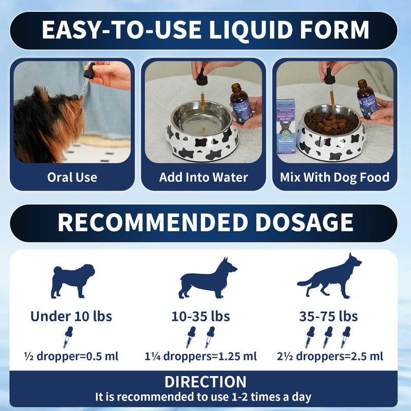 WEALLIN Dog Probiotic Chews + Yeast Infection Relief Drops Bundle – Gut & Yeast Balance Support | Promotes Healthy Digestion, Skin & Ear Wellness