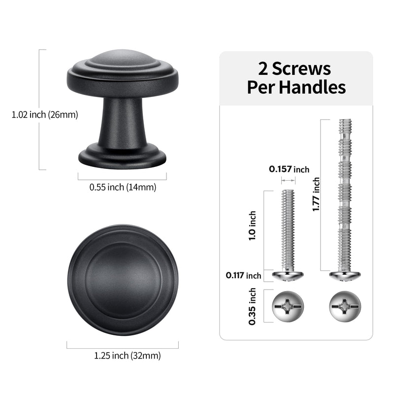 10 Pack Gray Cabinet Knobs Drawer Knobs Modern Cabinet Pulls Kitchen Cabinet Handles Kitchen Cabinet Hardware Timeless Drawer Vanity Pulls, Gray(1x10) Knob 10