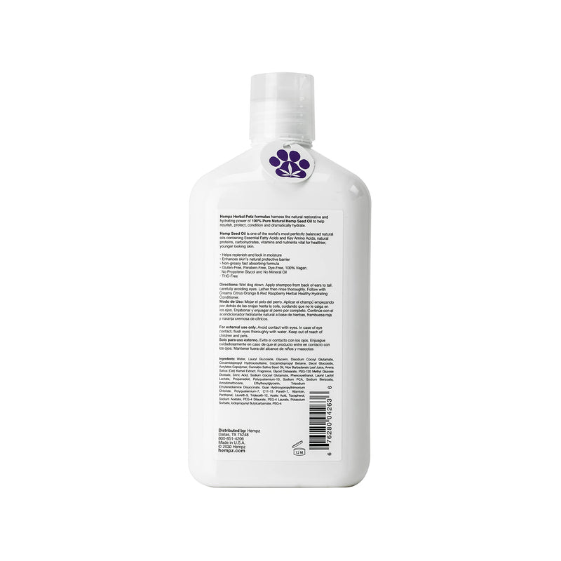 Hempz Petz, Dog Shampoo, Sweet Pineapple & Honey Melon Herbal Sensitive Shampoo, Soothing Oatmeal Complex,17 oz. - PawsPlanet Australia