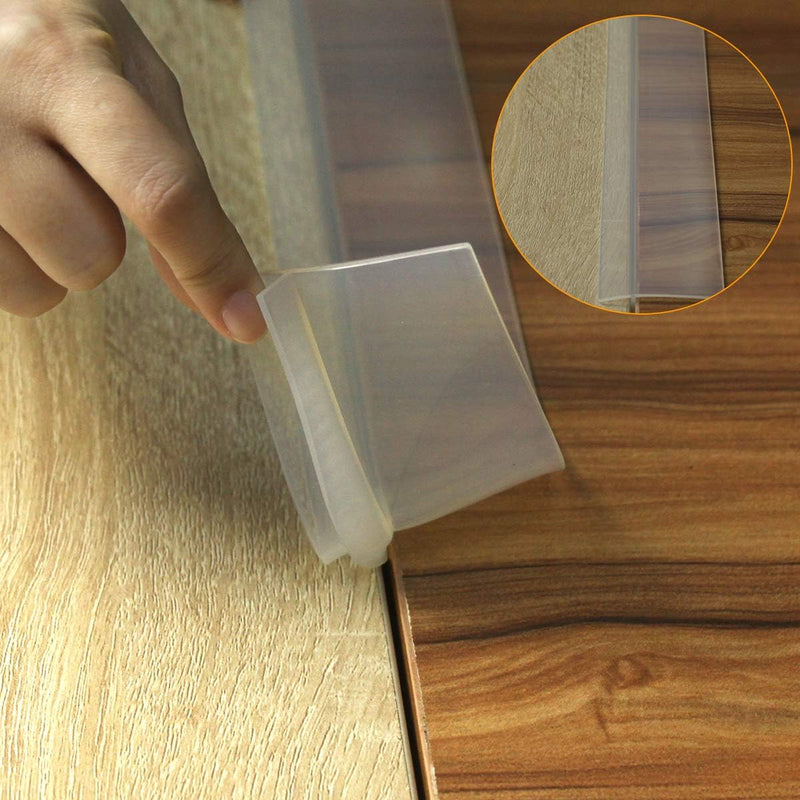 Silicone Gap Covers, (2 Pack) Silicone Stove Gap filler Stopper Kitchen Stove Gap Covers - Flexible Silicone Stove Counter Gap Cover, Food Grade (21 Inches, Semi Clear) 21inches Semi-clear