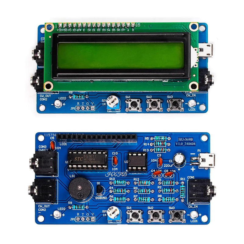 Soldering Practice Kit Morse Code Decoder CW Morse Code Practice CW Audio Input LCD Display Soldering Project Kit