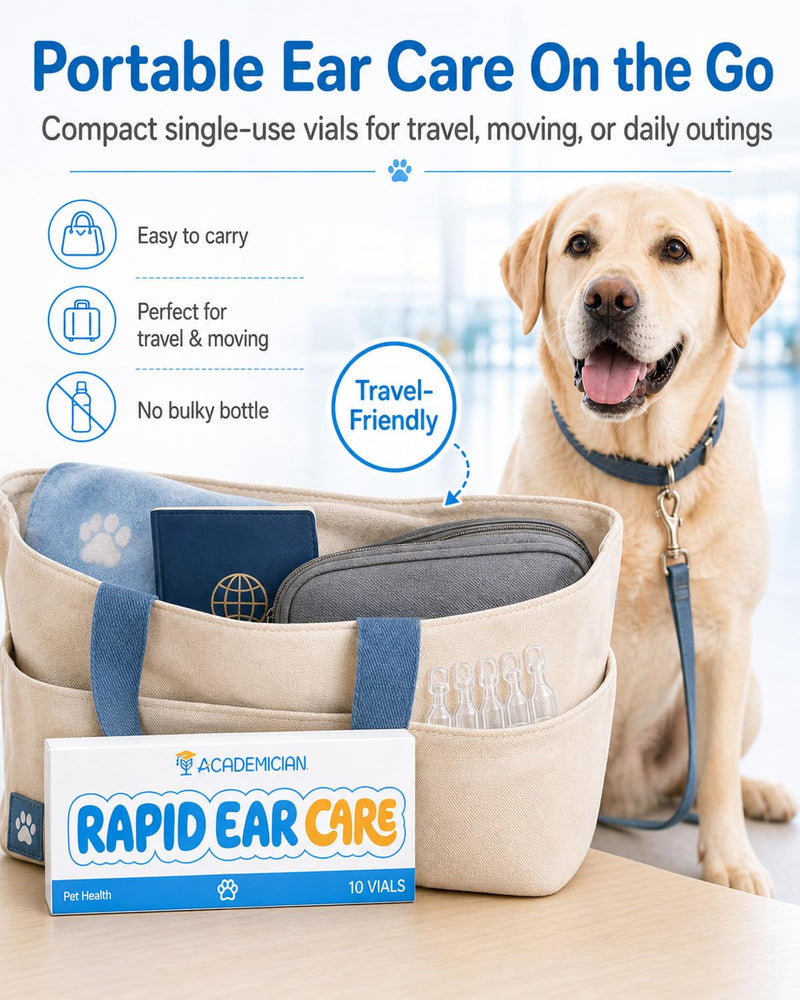 Dog Ear Cleaner Solution Ear Mite Treatment for Dogs Ear Wax Removal Drops - 10 Count