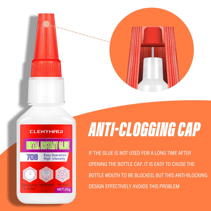Super Glue for Metal, 2 Pack Metal Glue Designed for Bonding Metal to Plastic or Wood, Waterproof, Heat-Resistant, Strongest Metal Glue Ideal for DIY Crafts and Instant Bonding