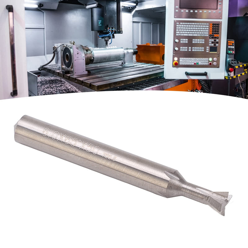 Dovetail Router Bit 4 Flutes Carbide Dovetail Bit 6mm Dia Shank 50mm Length Universal Dovetail Milling Cutter Dovetail Joint Router Bits(65 Degree) 65 Degree