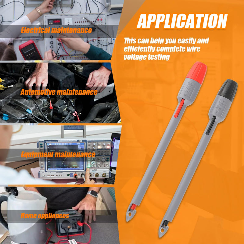 Heavy Duty Wire Piercing Probe Insulation Piercing Clip Set with 4mm Push Banana Plug for Multimeter Test Leads Multi Testers Needle Accessories