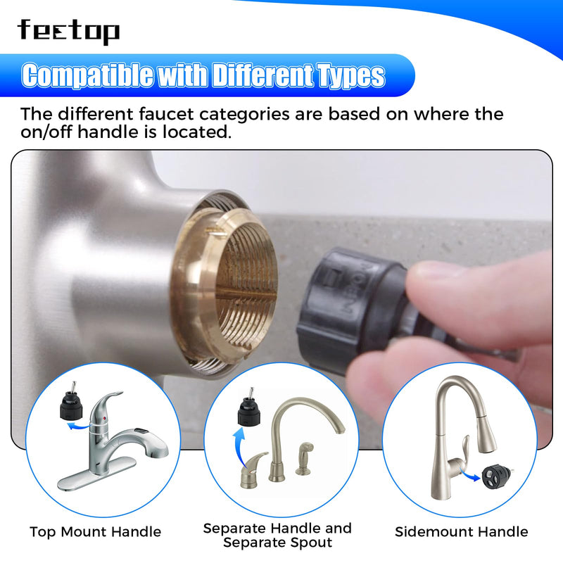 1255 Single Handle Cartridge Replacement for Moen Kitchen Single Handle Cartridge, 1255 Replacement Cartridge with Leak-Proof Design for Kitchen & Bathroom