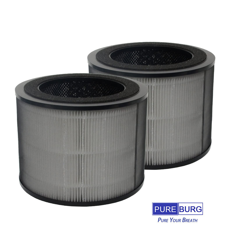 PUREBURG Replacement Filter Compatible with Dreo Macro Pro, Macro Pro S DR-HAP002 & Toshiba CAF-Z40US CAF-Z45US Air Purifiers,2-Pack H13 HEPA Air Clean VOCs