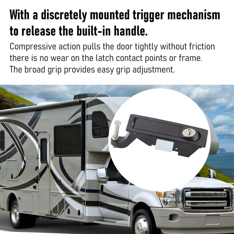 Zinc Alloy Compression Adjustable Lever with Locking Lock for RV Marine Boat Cabinet Toolbox