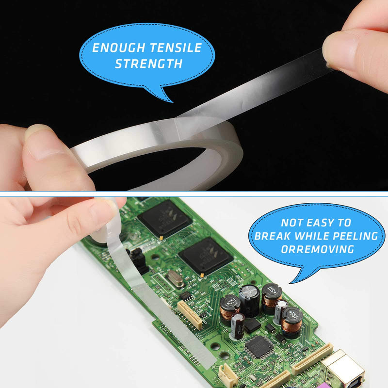 2 Pieces 108 ft Clear Heat Tape for Sublimation Heat Press Tape Heat Transfer Tape High Resistant Temperature Tape Thermal Tape for Electronics Printing Circuit Board Heat Transfer Vinyl (20 mm) 20 mm