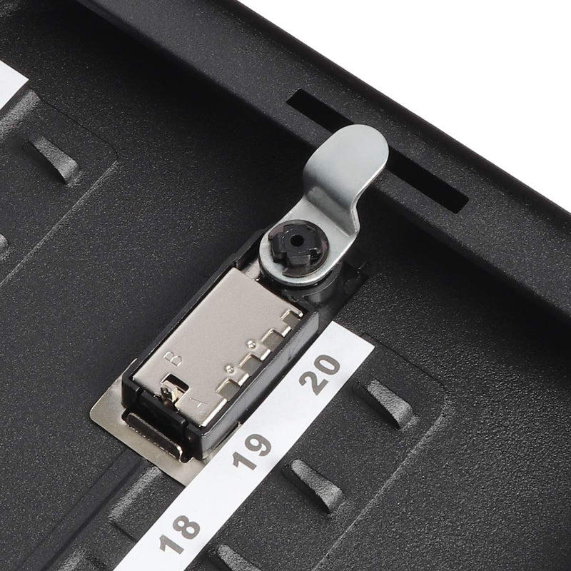 Decaller 20 Key Storage Lock Box with Code, Wall Mount Metal Security Key Cabinet with Combination Lock, 7.87" x 6.30" x 2.95", Black Black With Combination Lock