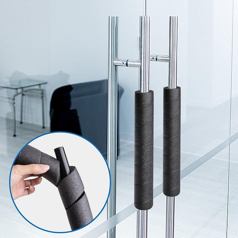 2 Pack Pipe Insulation Foam Tube, 15.7 Inches Black Pool Noodles Foam, Multi-Purpose Snake Pipe Wrap Protection for Outdoor Indoor Swimming Pool Handle and Winter Water Pipes 2 PCS