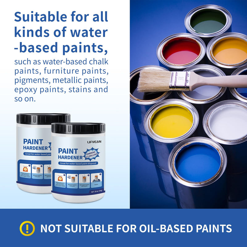 Paint Hardener for Disposal (35 Ounce) Fast Acting Solidifier for Disposal, Paint Drying Powder Absorbs 6.6 Gallons 35 Ounce (Pack of 1)