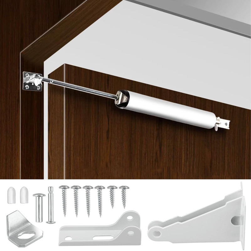 Screen Door Closer Kit, Storm Door Closer Bracket Replacement Parts Compatible with Wright Products Andersen/Emco/Larson/40201/Pella, Screen Door Mounting Brackets, Pins and Mounting Screws (White)