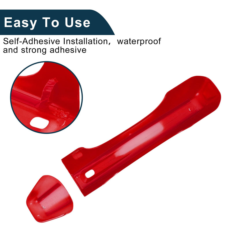 Door Handle Cover Trim for Jeep Wrangler JL JLU 2018-2021 Durable | Tailgate Handle Cover Red 1 Set