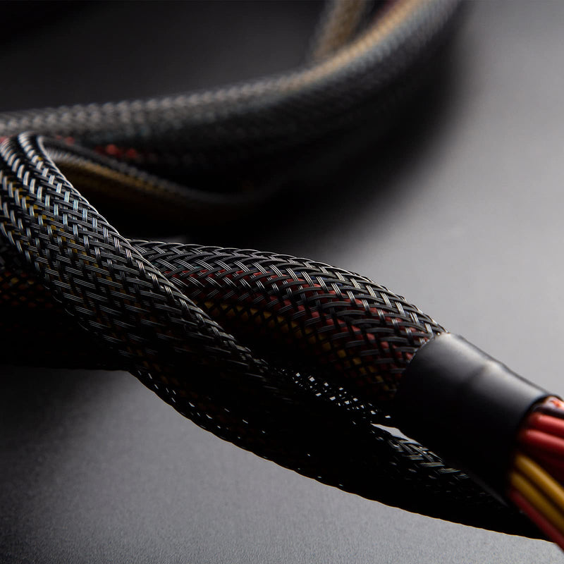 96ft Wire Loom Braided Cable Sleeve Covers Cord Management with 127 Pieces Tube Heat Shrinkable for Audio Video Cable Cord Protectors from Pets (Black and Red,1/2 Inch, 1/4 Inch, 3/8 Inch) 1/2 Inch, 1/4 Inch, 3/8 Inch Black and Red