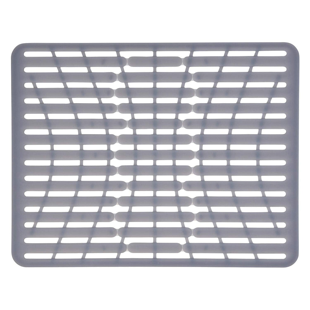OXO Good Grips Silicone Sink Mat - Large,Silver LARGE RECTANGLE