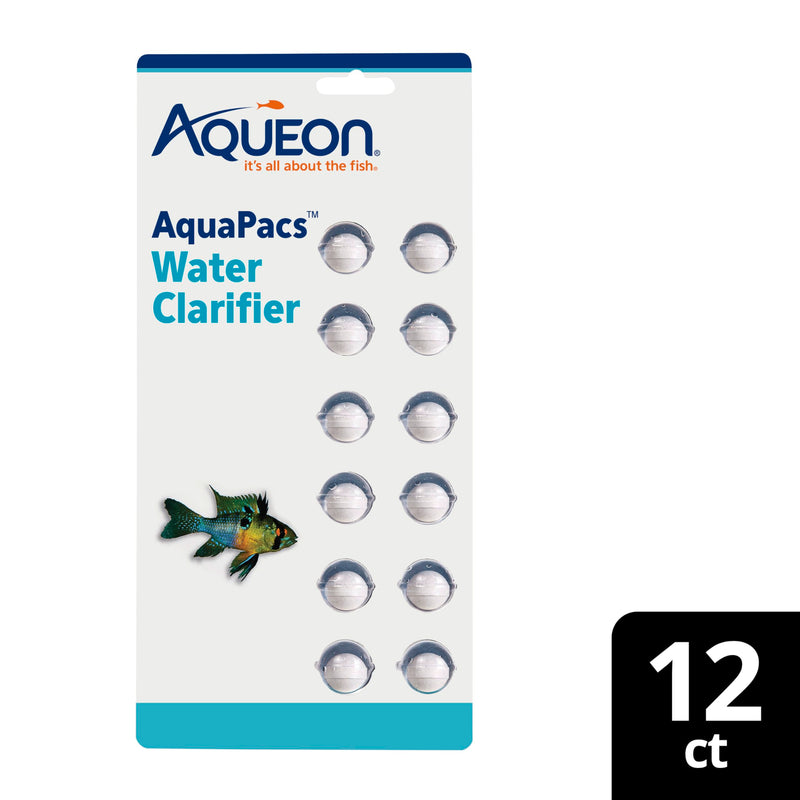 Aqueon AquaPacs Water Clarifier 12 Pack, 10 Gallon