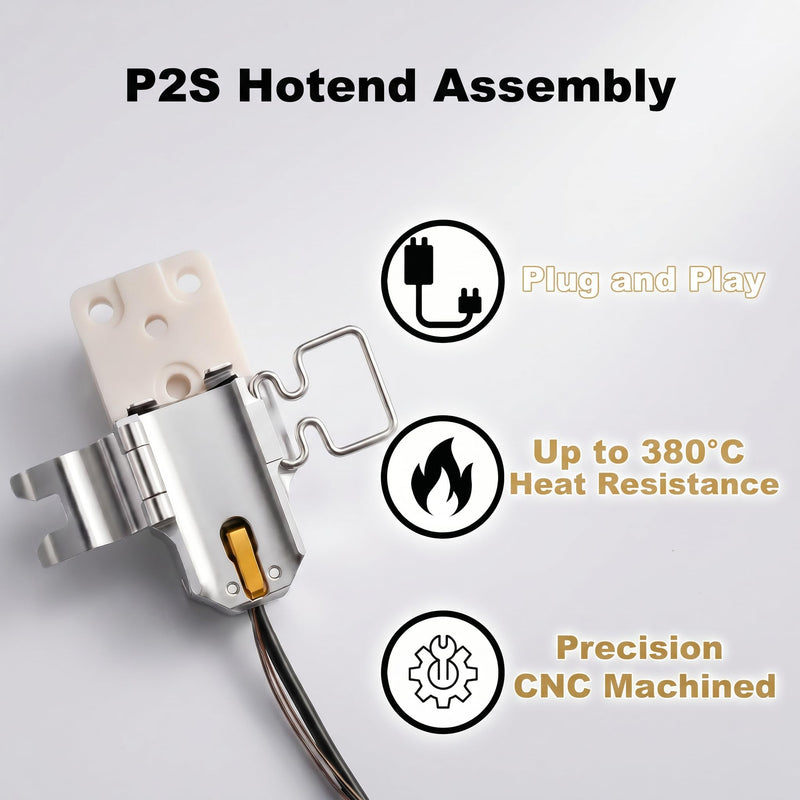 Heating Assembly Kit for Bambu Lab P2S Hotend Heating Component with Heater Cartridge, Thermistor Temperature Sensor & Heat-Insulating Clip 3D Printer Accessories General 1PCS