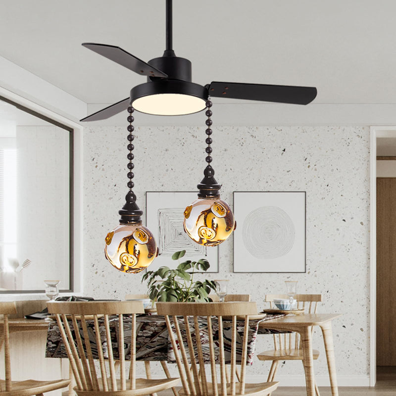 Crystal Ceiling Fan Pull Chains Hanging Amber Point Pendants Prism Pack of 2