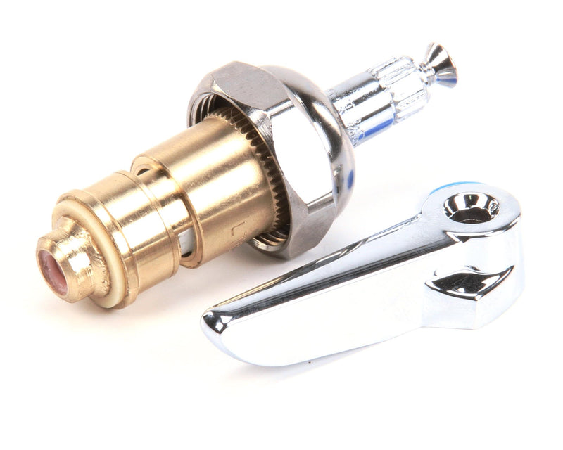 T&S Brass 012447-25 Ceramic Cartridge with Check Valve and Lever Handle, Cold, Left Hand Small Chrome