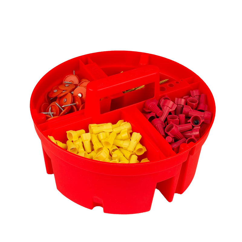 Bucket Boss - Super Stacker Small Parts Organizer, Bucket Organization (15054), Red