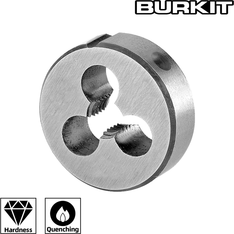 Burkit 2pcs Metric M2 Round Threading Die, M2 x 0.4 Machine Thread Die Right Hand