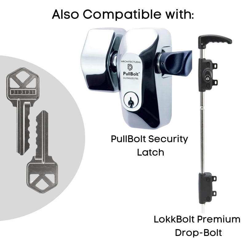 Magna Latch Series 3 Key Replacement for Magna-Latch Locks with Forward Facing Keyhole (New Style)-Key 313131 for Lokklatch-MagnaLatch Pool Gate Models with Robby's Cloud Key Float Keychain (12 Pack)