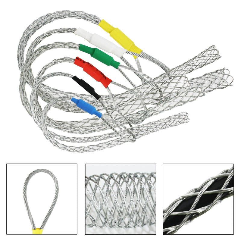 6pcs as a set cable Puller Socks Cable Pulling Sock Grip Wire Eye Mesh Wire Grip Cable Puller Wire Mesh Cable Grip 4-25MM 6pcs Cable Pulling Socks