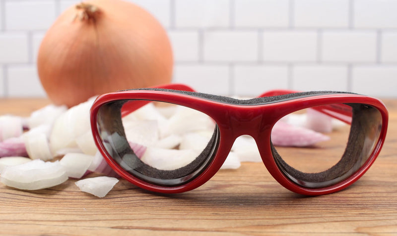 RSVP International Onion Goggles, Fog Free Lenses, Safely Prepare Food Without Tears Red