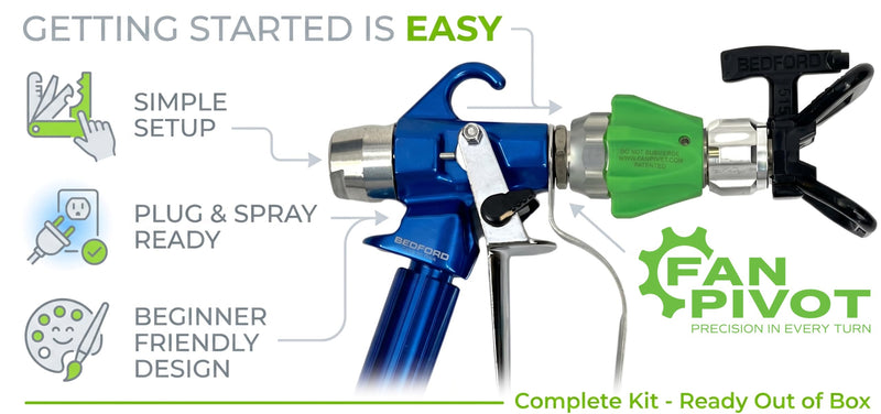 Airless Spray Gun Accessory, 7/8" Thread, Fits Most Standard Spray Guns Including: Graco, Wagner, Titan, TriTech, and Other Variations.