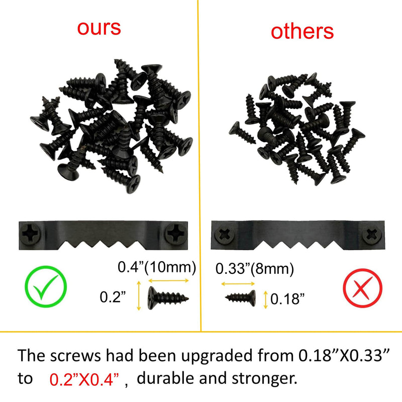 50 Pack Small Sawtooth Picture Hangers Steel Picture Hanging Picture Frames Hangers with Screws Picture Hang Solutions, for Hanging Clock Paintings Artwork Picture Frame Hook Photos (Black) Black Sawtooth -50 Pack