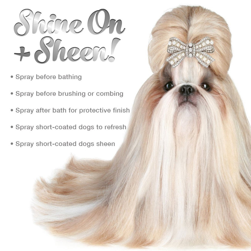 [Australia] - The Blissful Dog Shine-On + Sheen Coat Spray, All Natural Leave in Conditioner and Detangler for Your Dog 8-Ounce 
