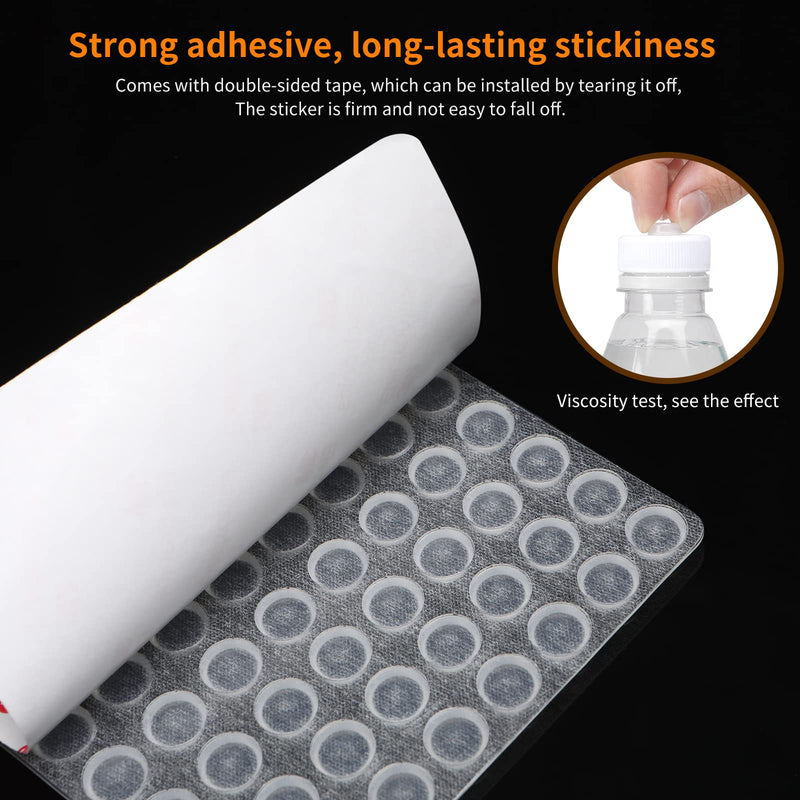 CHUNZEXI 192Pcs Cabinet Door Bumpers Clear Self Adhesive- Rubber Door Stoppers for Cabinets and Drawers 192 PCS ½"