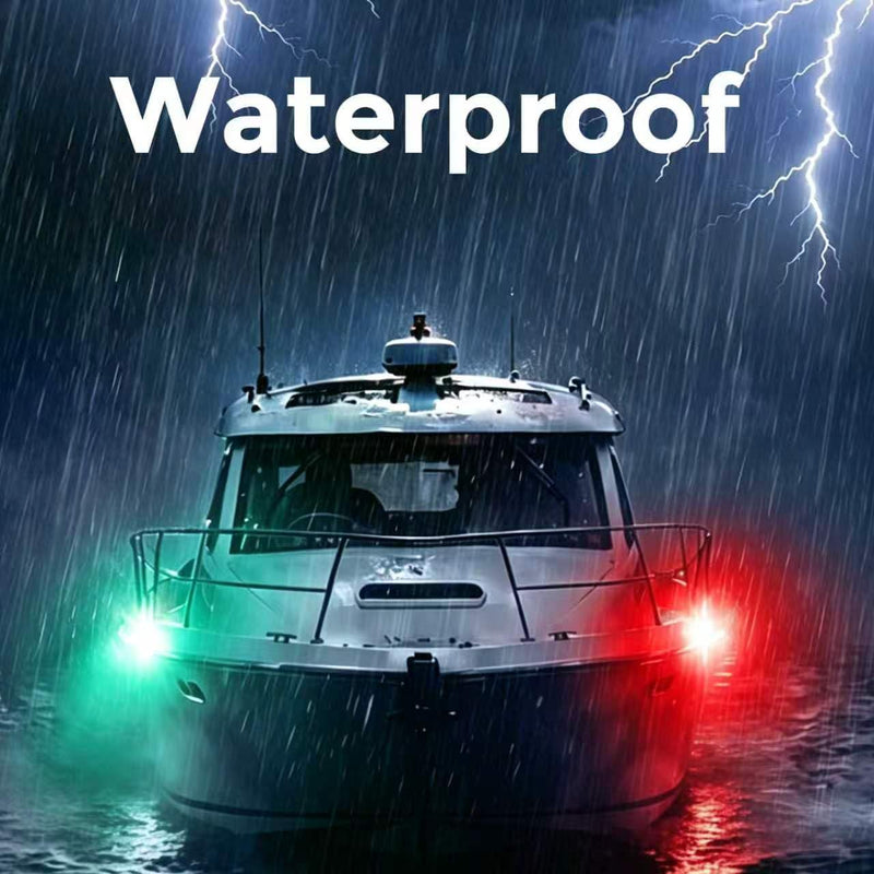 Marine Navigation Lights Bow Lights for Boats Led,USCG 2NM Waterproof Red And Green Boat Running Lights for Pontoon,Skiff,Yacht,Jon Boat White Plastic