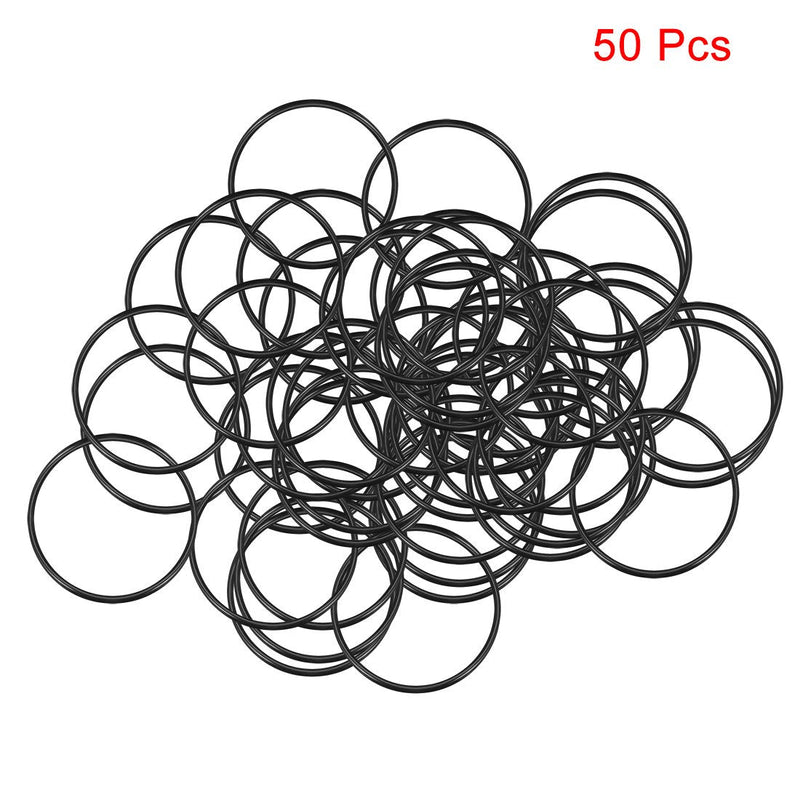 uxcell Nitrile Rubber O-Rings 25mm OD 23mm ID 1mm Width, Metric Sealing Gasket for Automotive Machine Plumbing, Pack of 50 23mmx25mmx1mm