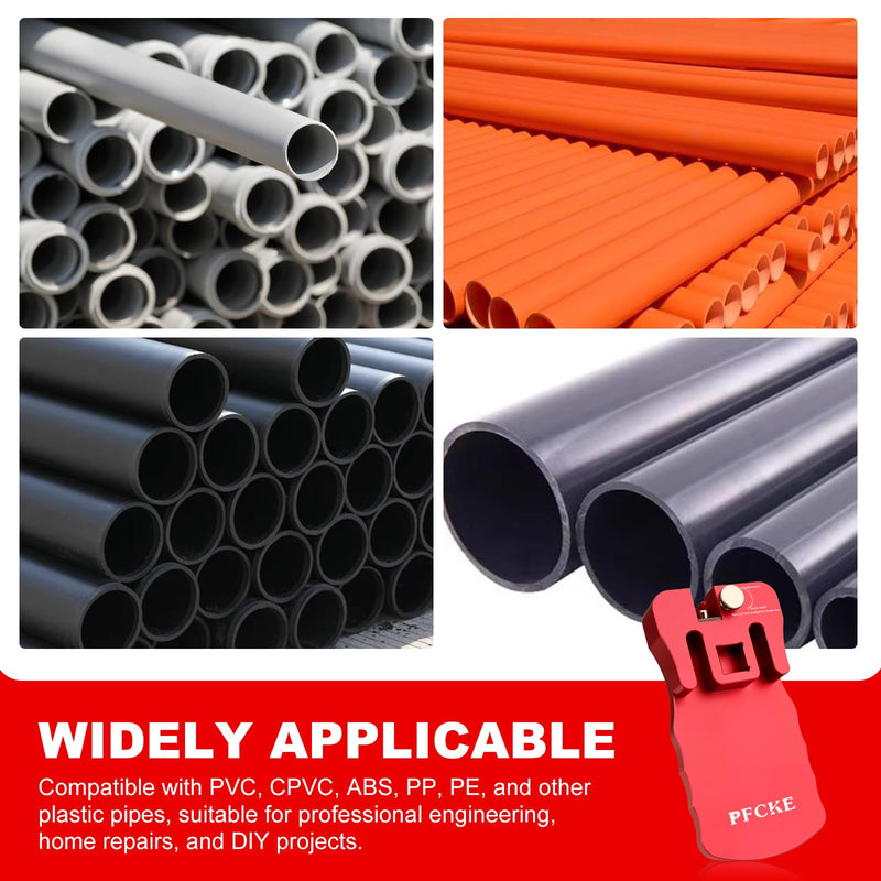 Professional PVC Pipe Deburring Tool,Adjustable PVC Chamfer & Reamer Tool for 9 Sizes: 0.5 Inch to 4 Inch Plastic Pipes(PVC/CPVC/ABS/PP/PE)