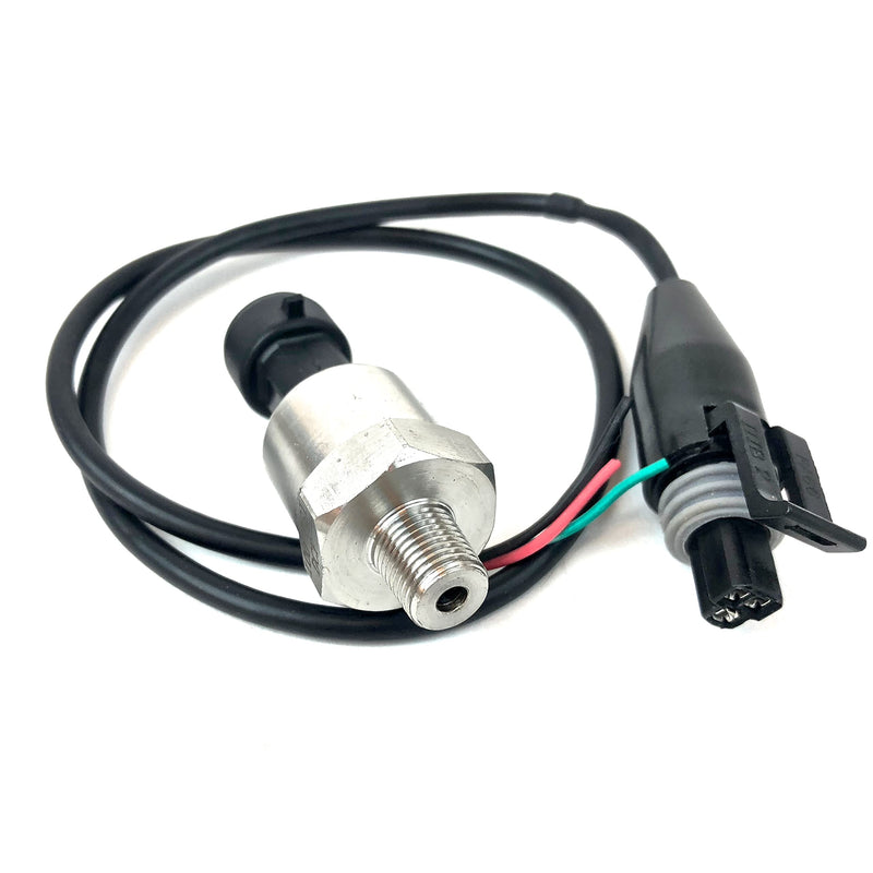1600 PSI Universal 5v Pressure Transducer Sender Sensor with Wiring Connector - 1/8 inch 27 NPT Thread Stainless Steel Pressure Sensor for Oil, Fuel, Air, Water