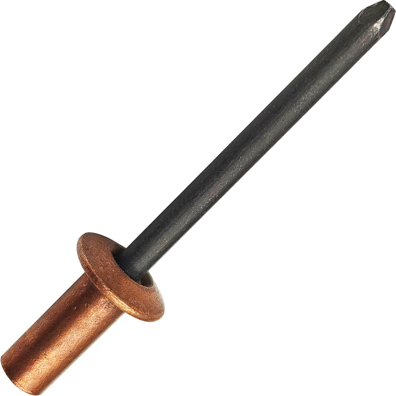 60Pcs Closed End Pop Rivets Kit, 3/16" x3/8,1/2",5/8" 3 Sizes (20 Each) - Copper Dome Head with Steel Mandrel, Sealed Blind Rivets (4.8x10,12,16mm) Copper Steel 3/16"x3/8,1/2",5/8"