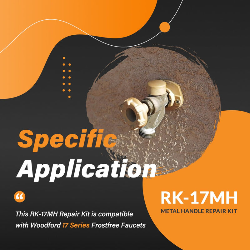 RK-17MH Repair Kit, Metal Handle fit for Woodford Model 17 Outdoor Faucets, Wall Hydrant Repair Kit Frost-Proof Design (12Pcs) RK-17MH - NewNest Australia