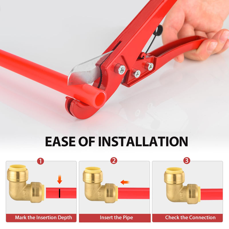 10piece EFIELD 1/2 Inch Elbow Push-Fit Fitting to Connect Pex, Copper, CPVC Pack of 10