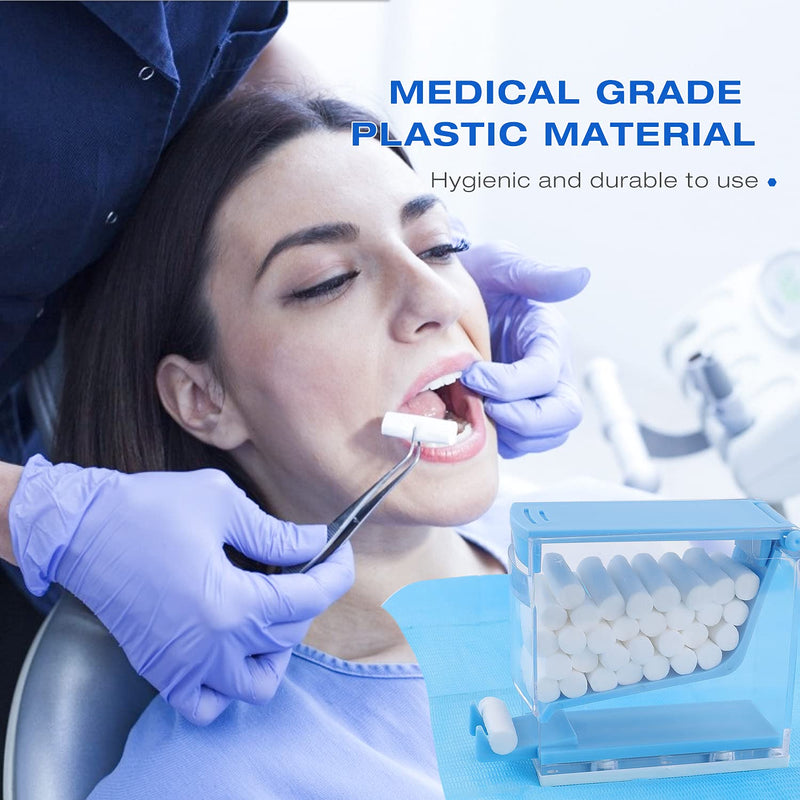 Dental Cotton Roll Dispenser Holder Organizer Hygienic Cotton Roll Divider Professional Clinic Home Use Transparent Press Type White