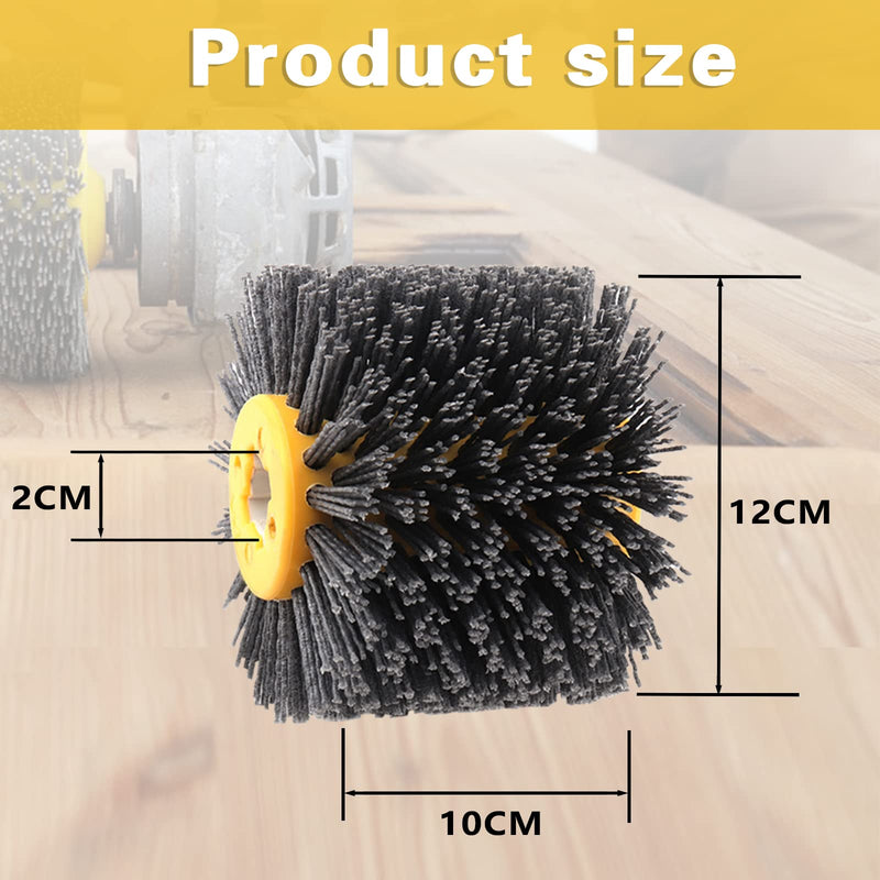 60 Grit Abrasive Nylon Drawing Wheel,4.7" x 4" Surface Conditioning Tool Drum,Burnishing Polishing Tool for Metal Polishing Paint, Rust, Oxidation 60 Grit
