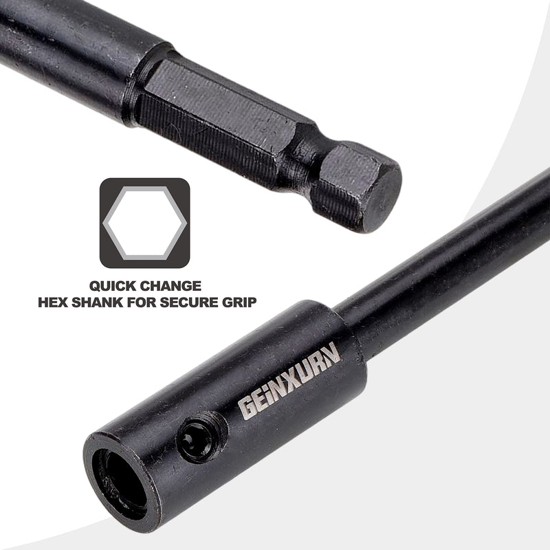 Tools Hole Saw Extension Chuck, 10-Inch x 3/8-Inch Hex Shank Reducing Locking Impact Extension GEC010HS